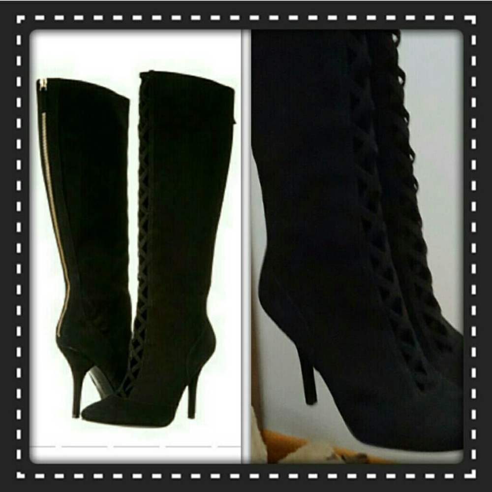 Nine West Jacobe caged front boots new 10.5